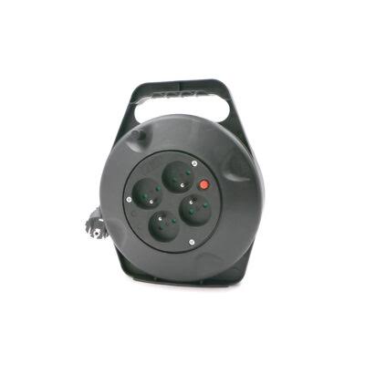[DG-XFB04-10M] Enrouleur noir 4prises/10m 16A-230V/3000W