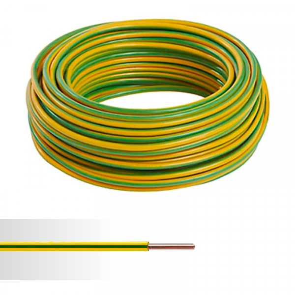 [CABEL1X10VJ] Cable élec 1x10mm 100m vert jaune ho7vr