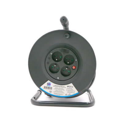[DG-4ZR-FB04] Enrouleur noir 4 prises/50m 16A-230V/3000W