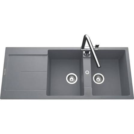 [92612021] EVIER SYNTH NOIR 116X50 2CUVES BOURBON