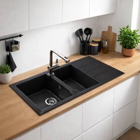 [92716005] EVIER GRIS BETON 2C 116X50CM BOURBON