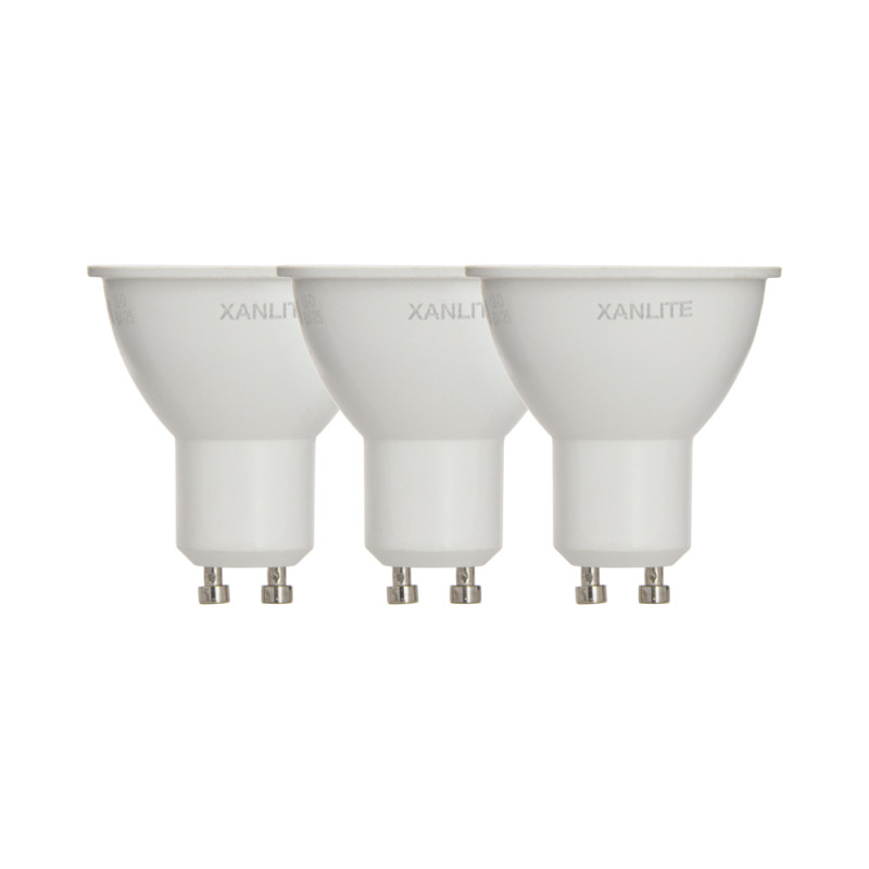 Lot de 2+1 ampoules led culot gu10 345 lumens equivalence 50w 4000k blanc neutre