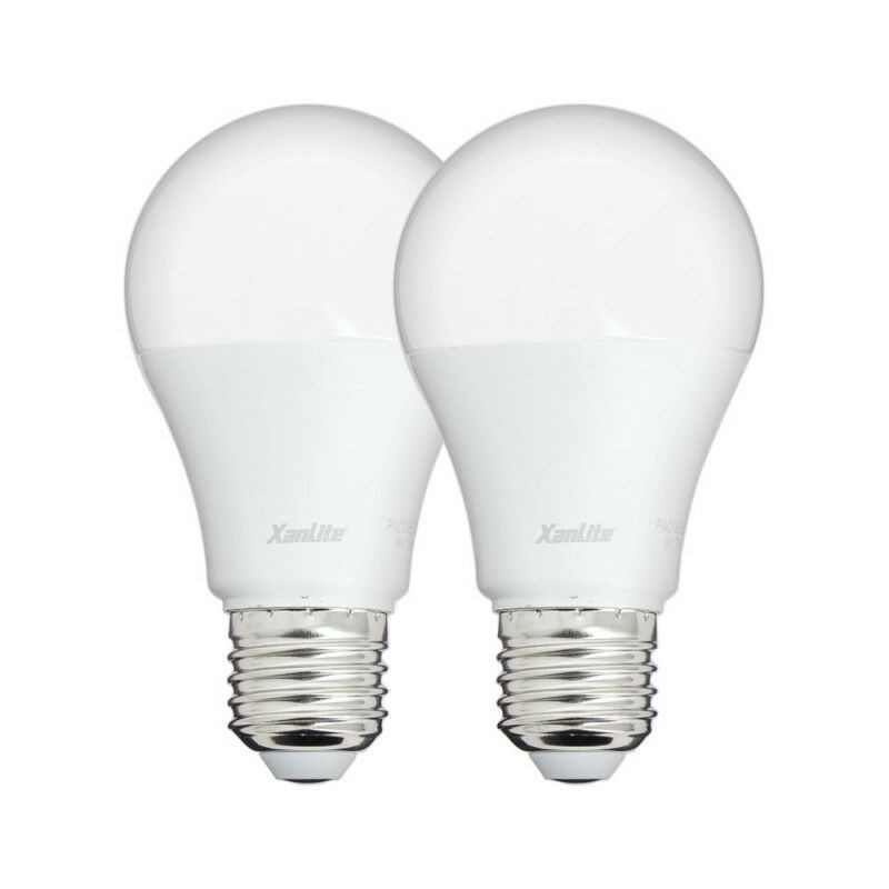 Pack 2 ampoules classiques led a60 opaques smd e27 1521lm 4000k 15w