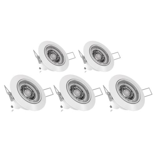 [PACK5SP50ABCW] Pack 5 spoteries blanc 345lm equivalence 50w 36 4000k gu10