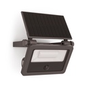 Projecteur mural solaire compact noir led IP54 detecteur de mouvement desactivable 1000 lumens 5000k blanc froid