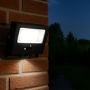 Projecteur solaire led noir detecteur de mouvements IP65 1500 lumens cct tad-15w