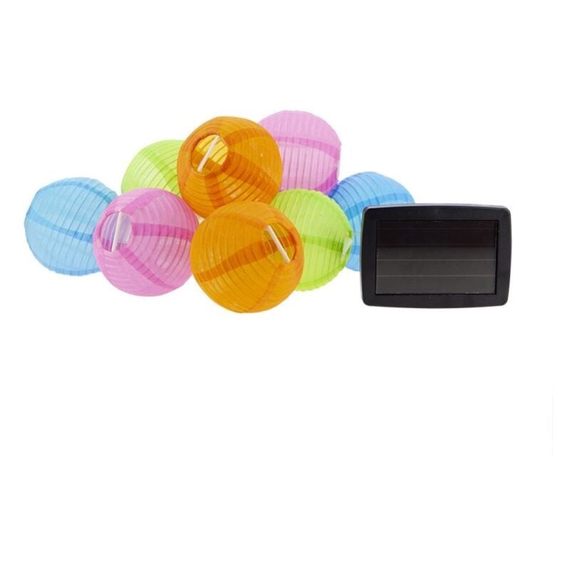 [SOGRL8COLOR] Guirlande multicolore 8 boules rose vert orange