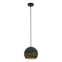 Suspension CAMASTRA E27 1X40W en acier noir et or D225mm