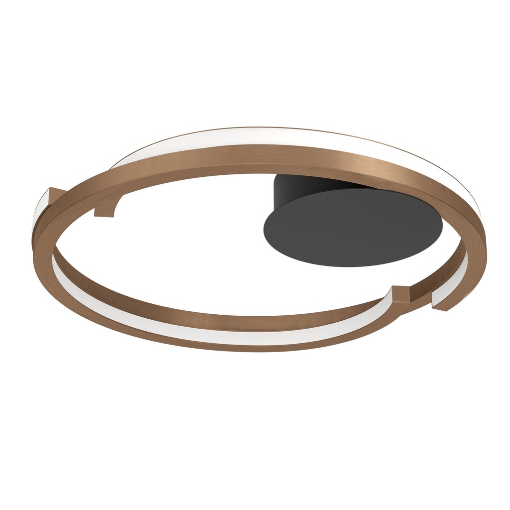 PLAFONNIER LED MEZZOMONTE FINITION NOIR/BRONZE