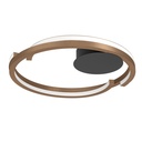 PLAFONNIER LED MEZZOMONTE FINITION NOIR/BRONZE