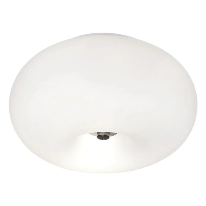 Plafonnier OPTICA E27 2X60W en acier nickel mat D280mm