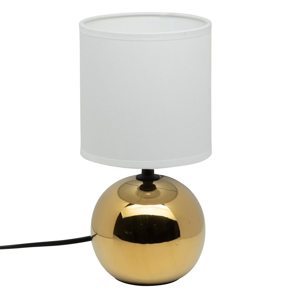 Lampe boule Timéo haut 25 cm céramique or