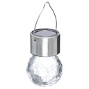 Lampe solaire à suspendre diam 6 cm inox