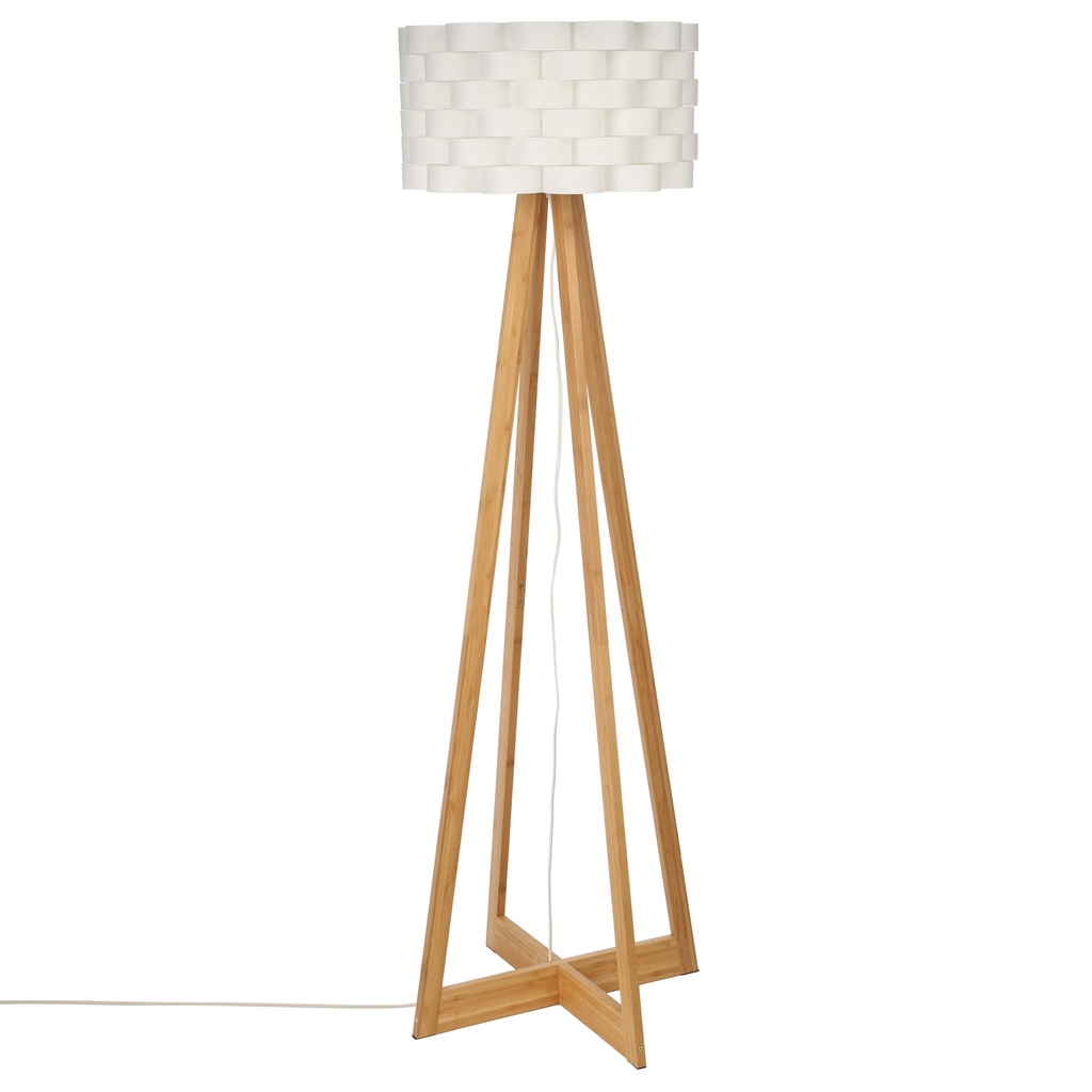 Lampadaire multipied Moki haut 150 cm bambou blanc