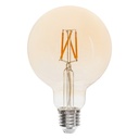 Ampoule LED globe G95 filament droit E27 ambre