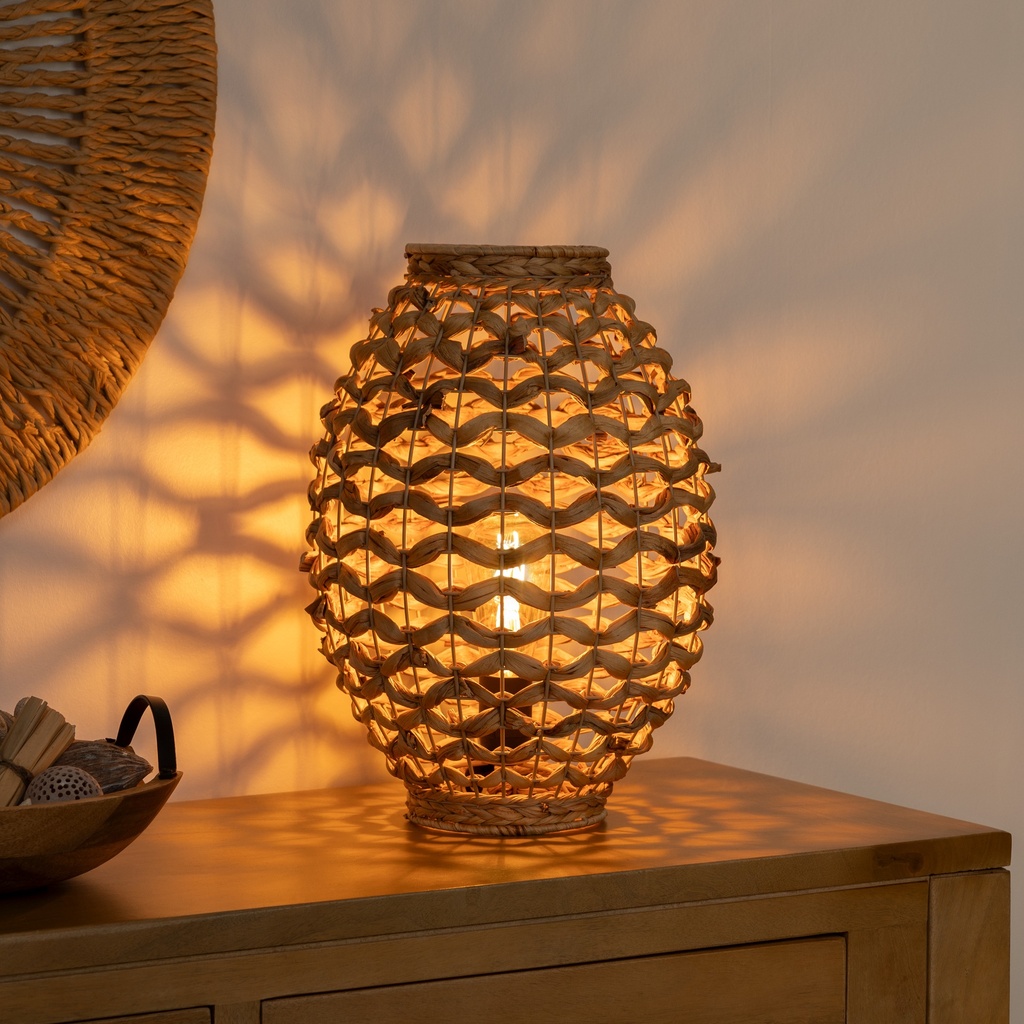 [173214] Lampe sans pied Sand haut 40 cm jacinthe naturel