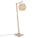 Lampadaire arc Liby haut 173 cm bambou naturel