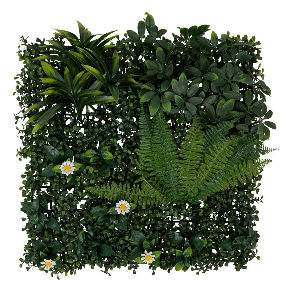Carré de végétation artificielle jungle Izy 50 x 50 cm vert