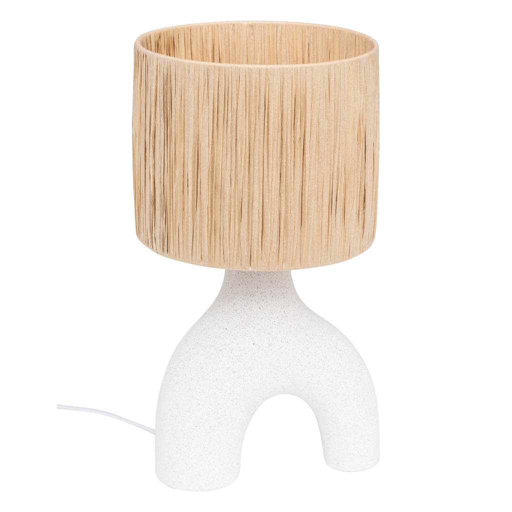 [200077] Lampe à poser Tania haut 47 cm céramique et papier naturel