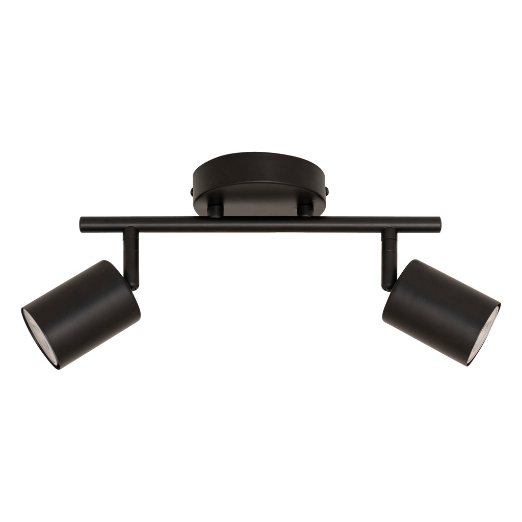[205931A] Applique 2 lampes Vico L. 28 x P. 10 x H. 16,5 cm métal noir