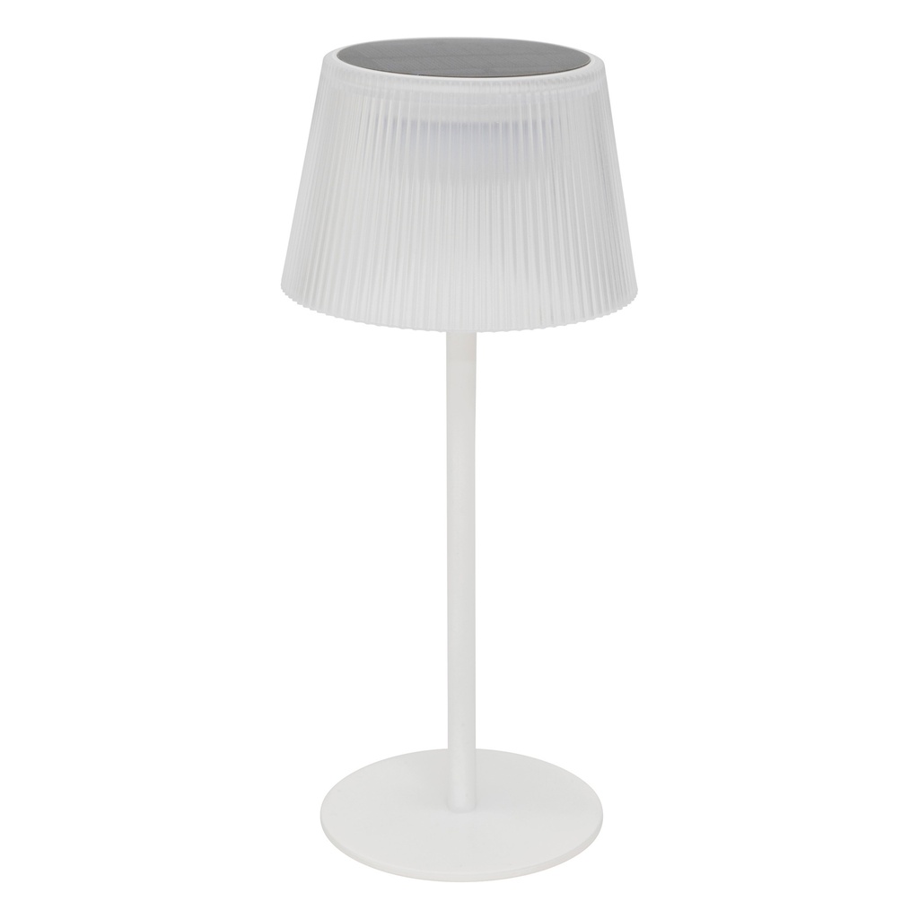 [205935] Lampe LED solaire à poser Katy haut 30 cm blanc