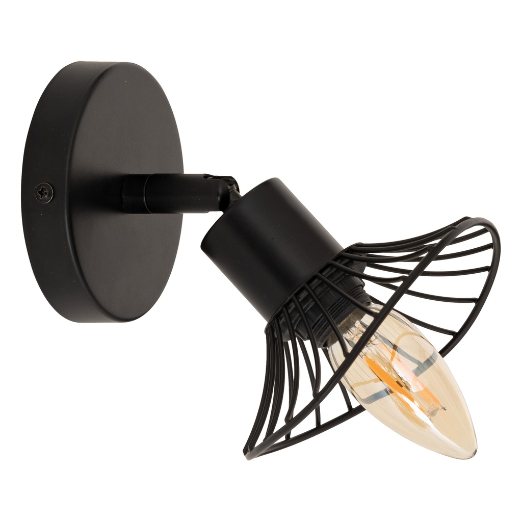 [205968] Applique Adelia diam 10 cm métal noir