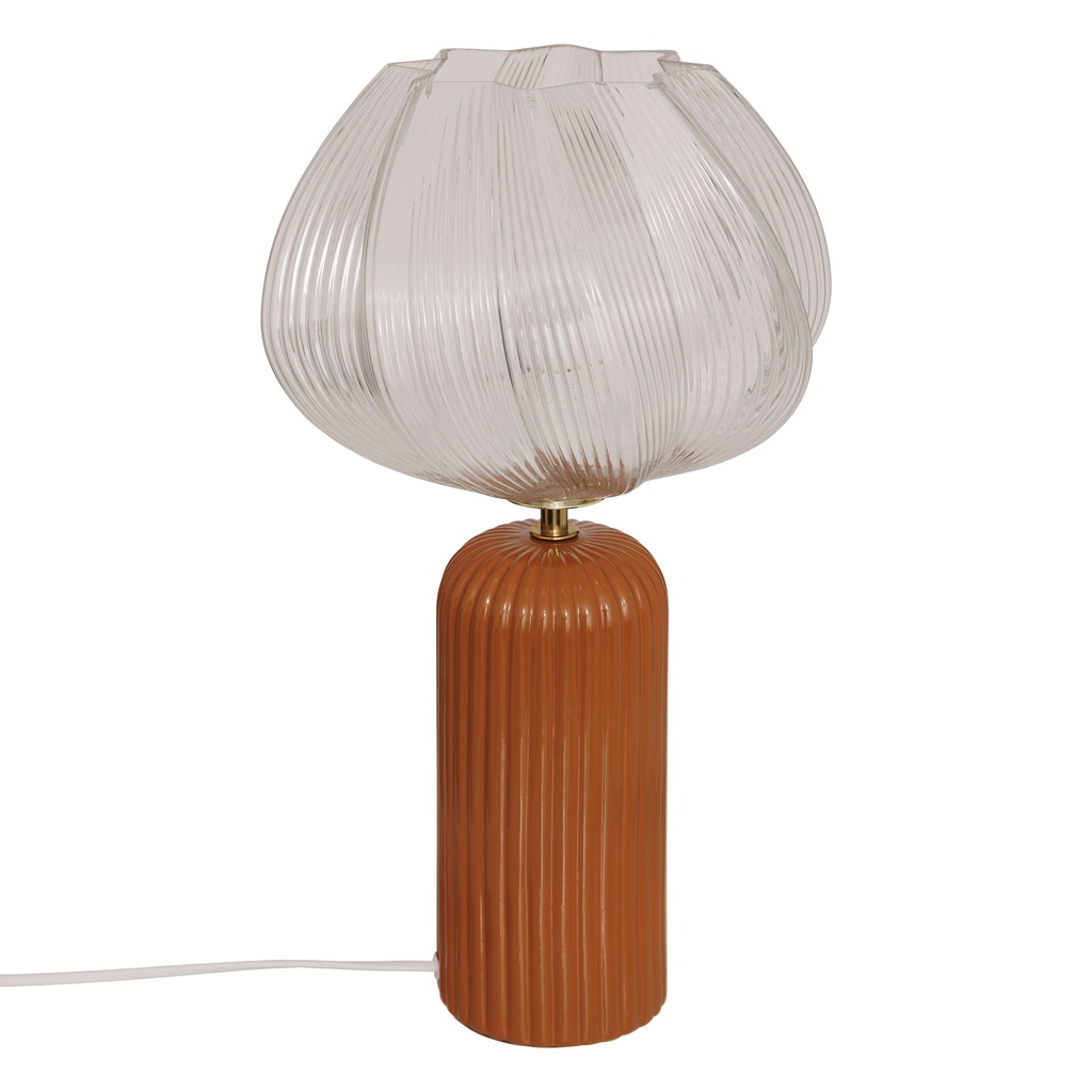 Lampe Phylas D. 27,5 x H. 45,5 cm céramique camel