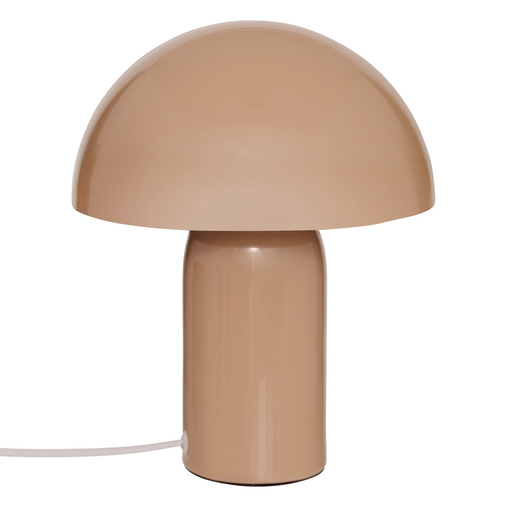 Lampe champignon Lito haut 24,5 cm métal beige