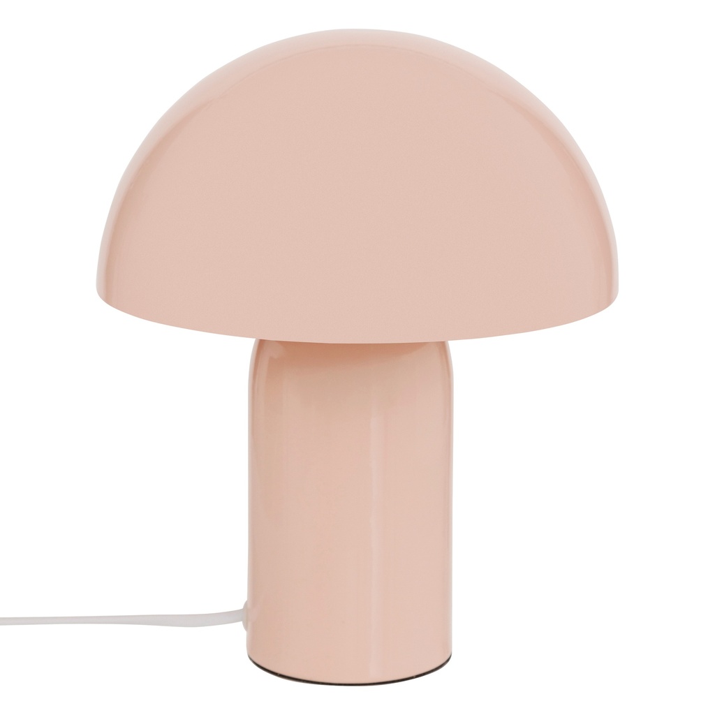 [210363G] Lampe champignon Lito haut 24,5 cm métal pêche