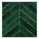 Lot de 2 stickers Caro 30 x 30 cm chevrons vert foncé