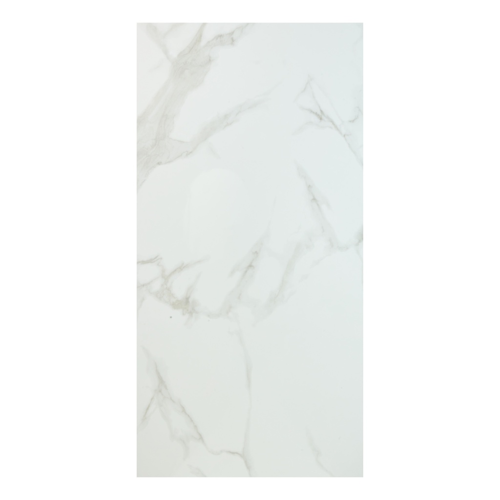 Lot de 4 panneaux décoratifs Bano 90 x 45 cm marbre blanc